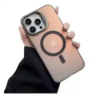 Funda 16 Pro Max Case Negro Tornasol Con Magsafe Soporte En Camara