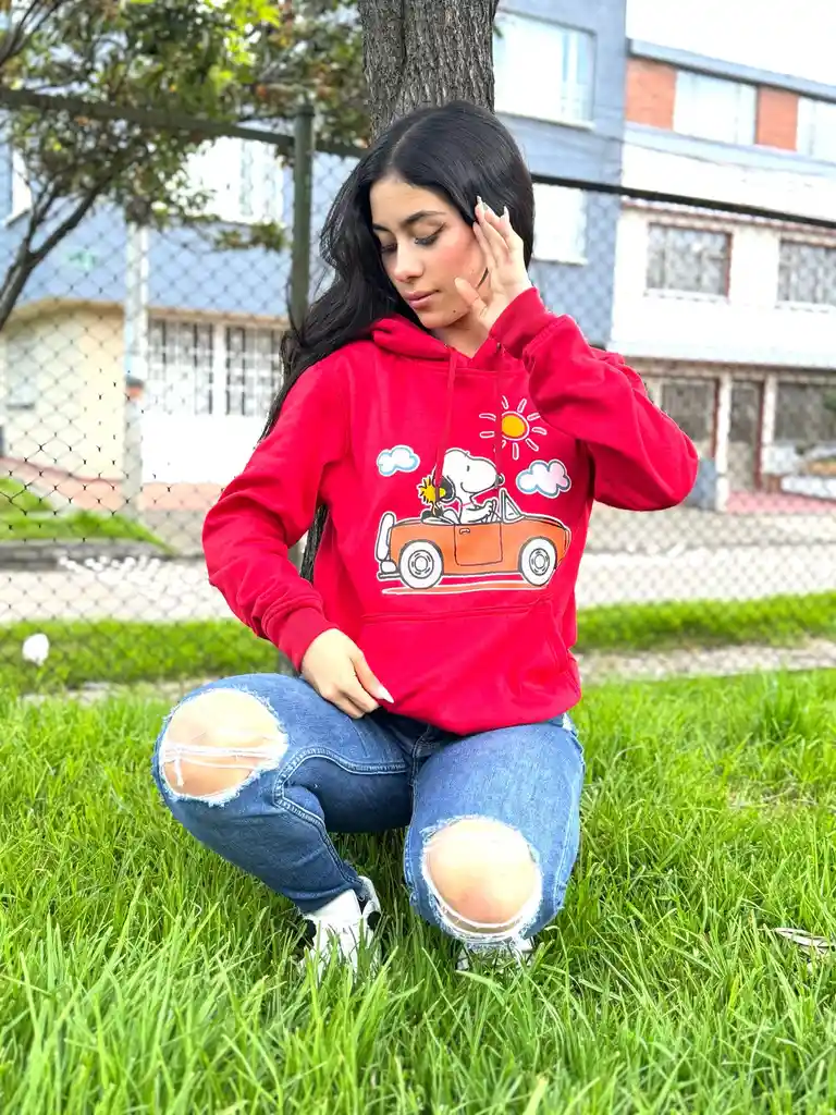 Buzo Snoopy Rojo Talla 16 Unisex