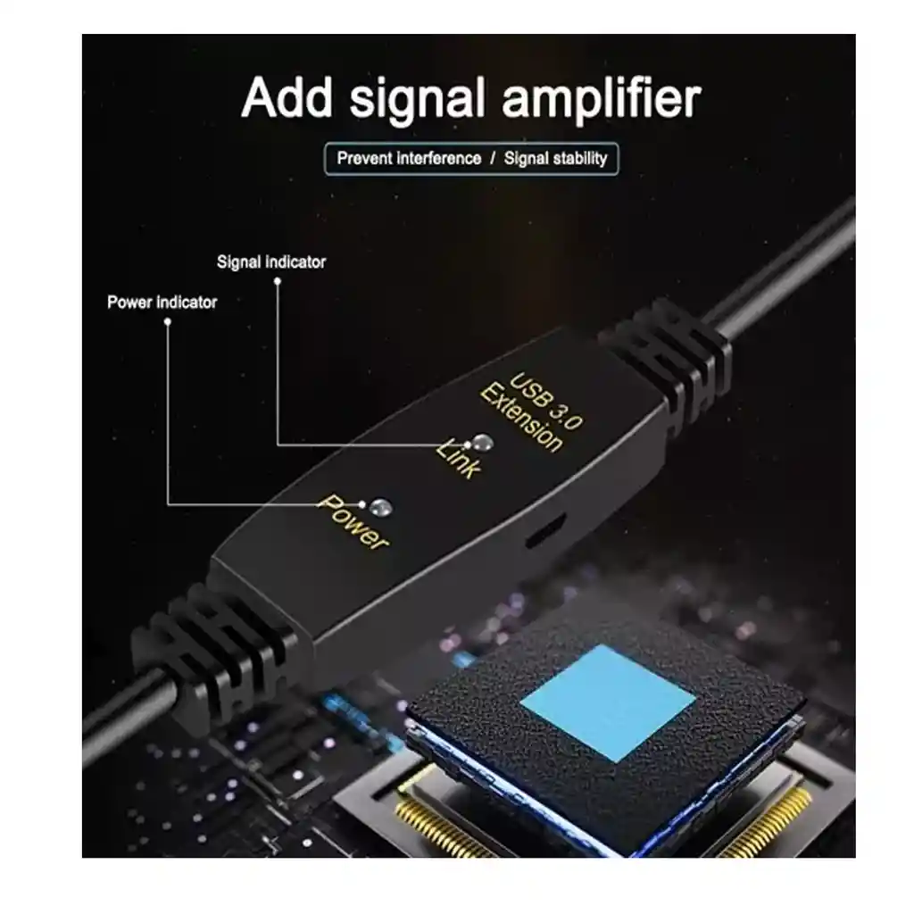 Extension Usb 3.0 Activa 20 Metros Sin Perdida Señal Calidad