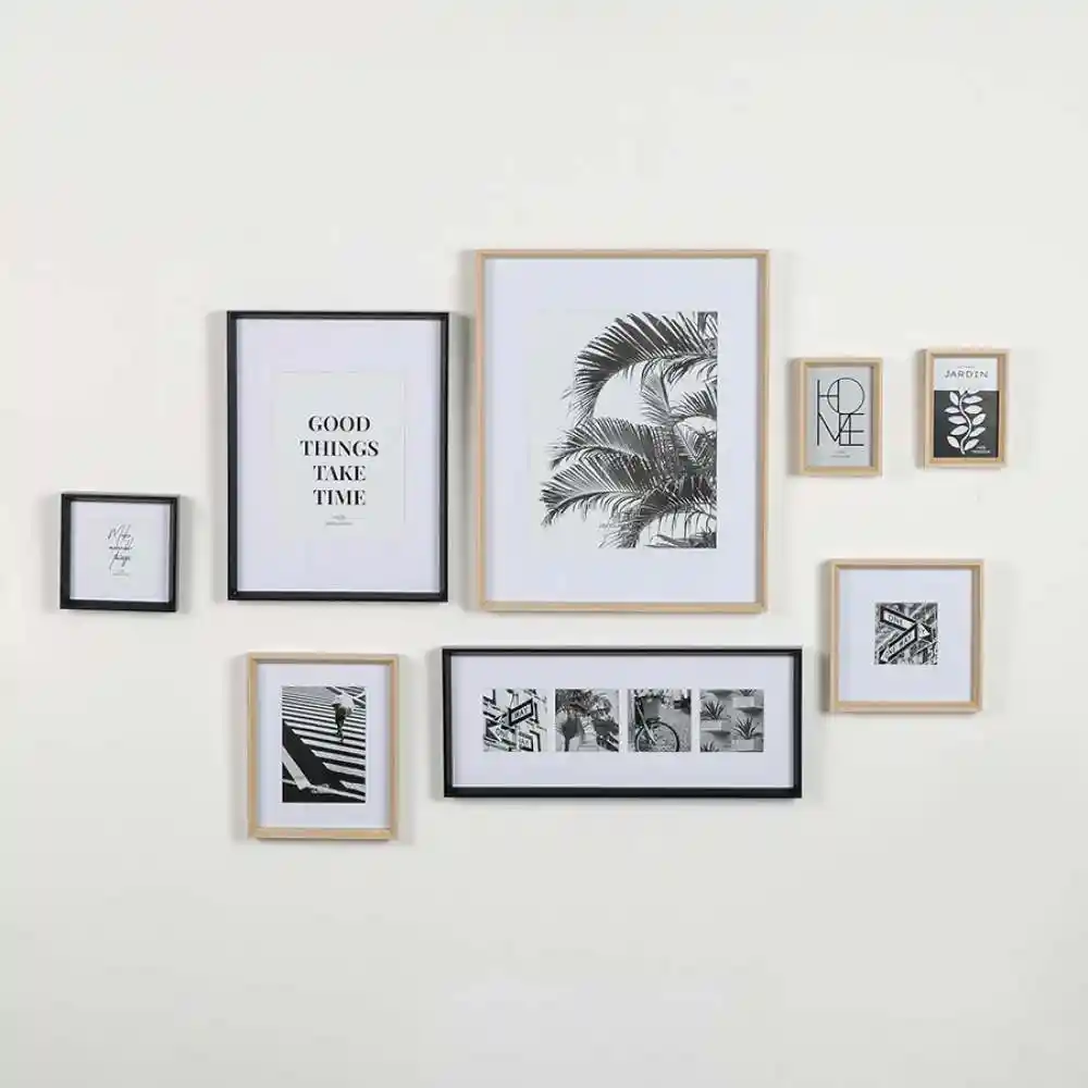 Portaretrato Expressions Set X8 52x45cm Blanco 80% Mdf 15% Vidrio