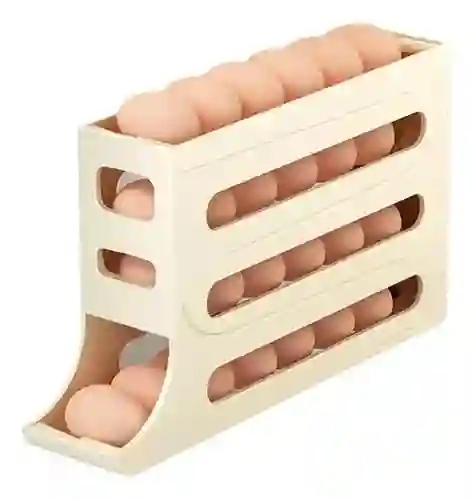 Dispensador De Huevos Para Refrigerador,tolerar De 30 Huevos Color Amarillo