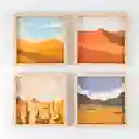 Portaretrato Expressions Set X4 21x21cm Madera 80% Mdf 15% Vidrio