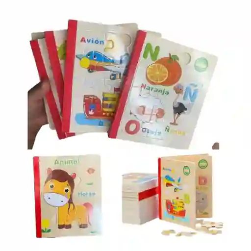 Juguete Libro Rompecabezas Montessori Temático 6 Páginas