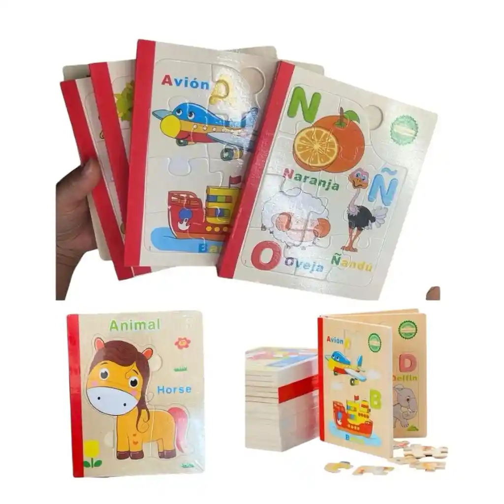 Juguete Libro Rompecabezas Montessori Temático 6 Páginas