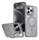 Estuche Matte Gris 16 Pro Max Magsafe Y Soporte