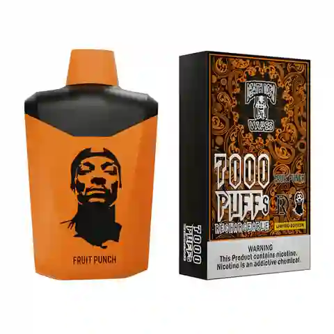Snoop Dogg Vape 7.000 Puffs Desechable Ponche De Frutas