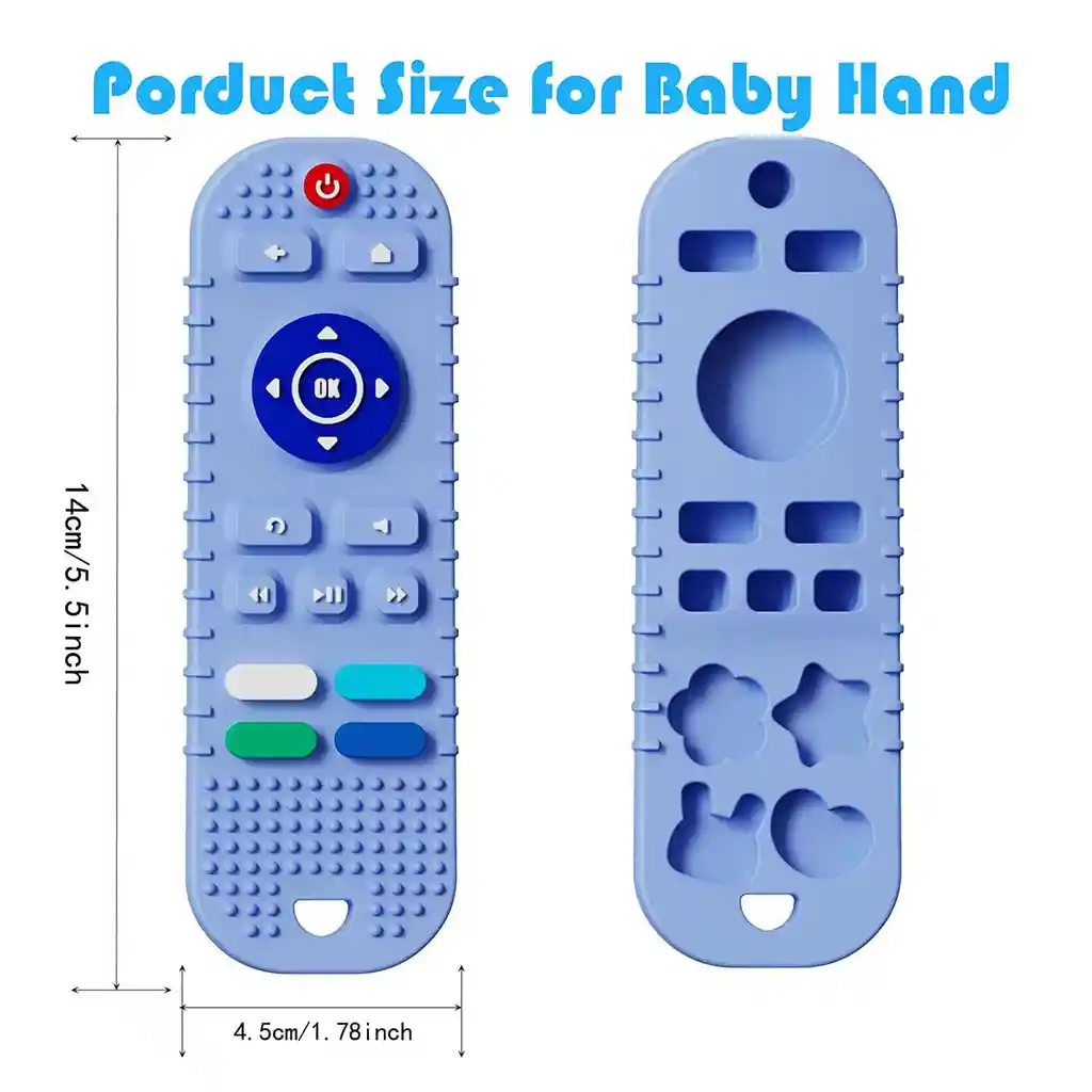 Mordedor Rasca Encías Sensorial Control Remoto Azul