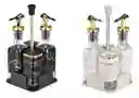 Set 4 Condimenteros Aceite Vinagre Sal Pimienta Con Base