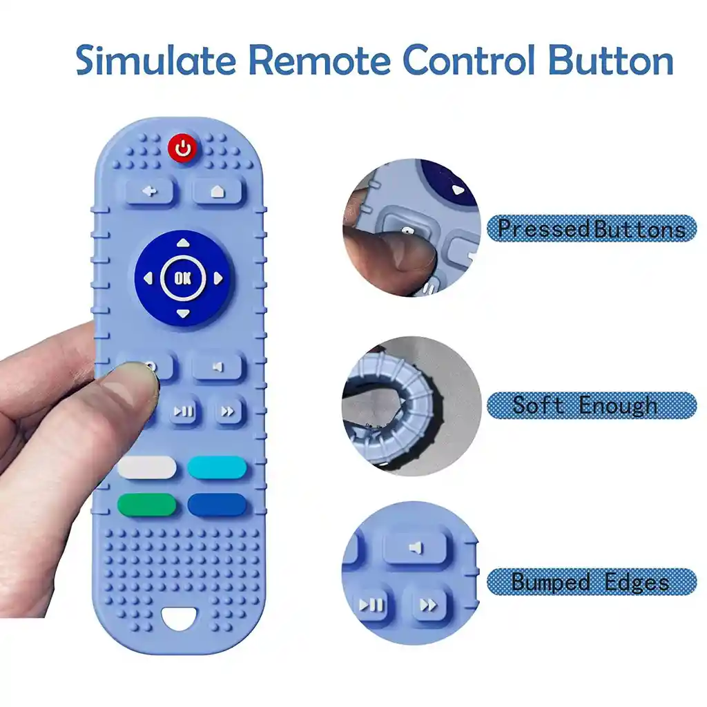 Mordedor Rasca Encías Sensorial Control Remoto Negro