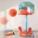 Cancha De Basket Con Juego De Aros Movible Para Niños