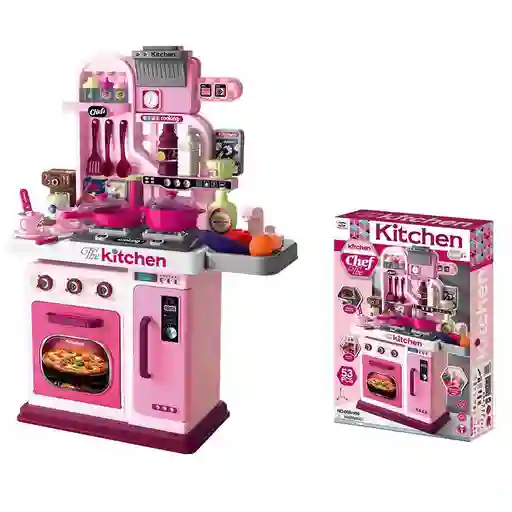 Juego De Cocina Little Chef Para Niñas Rosa Nuevo