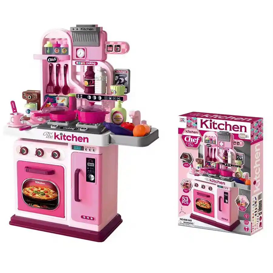 Juego De Cocina Little Chef Para Niñas Rosa Nuevo