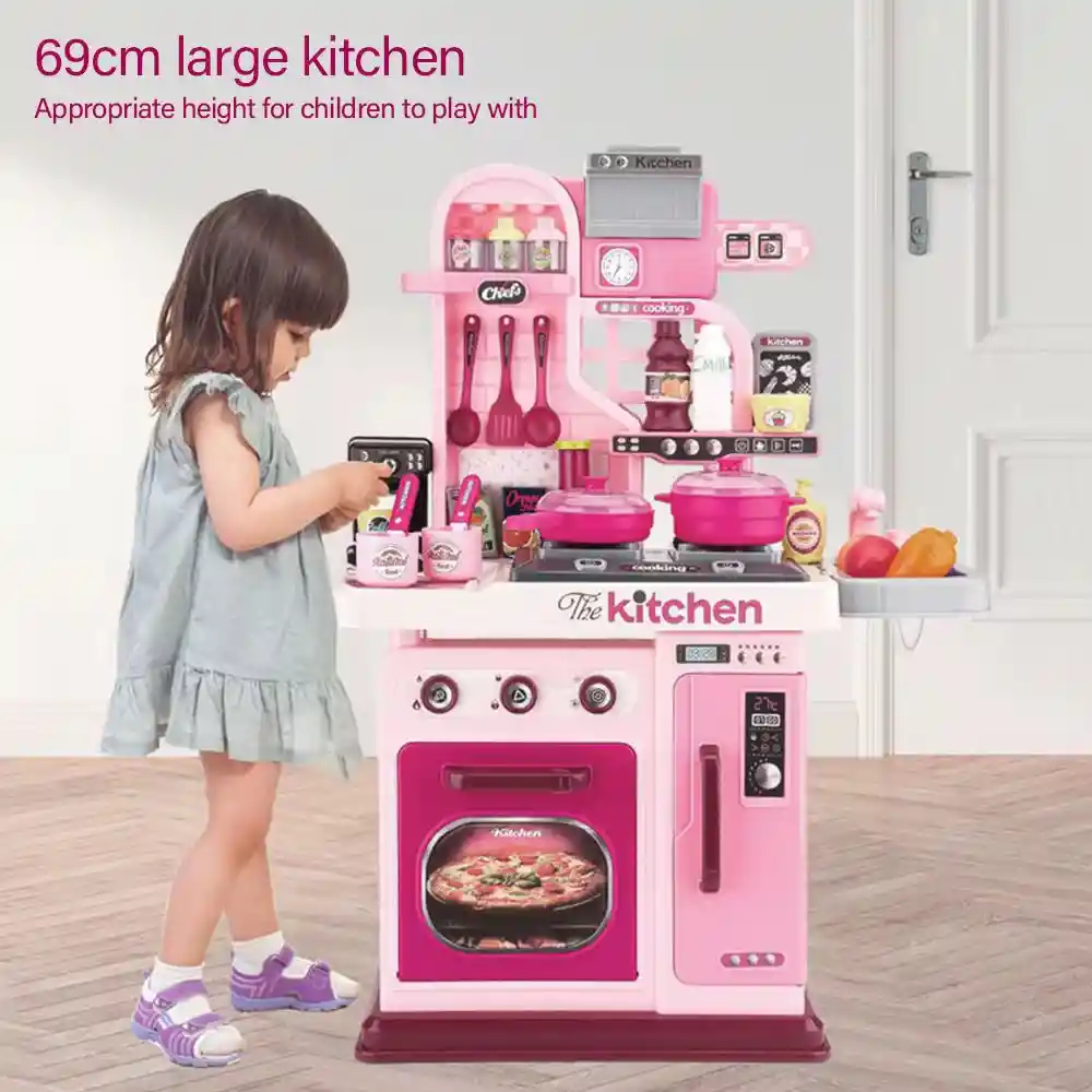 Juego De Cocina Little Chef Para Niñas Rosa Nuevo