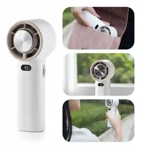 Ventilador De Mano Portátil Turbo Ajustable Recargable 3600