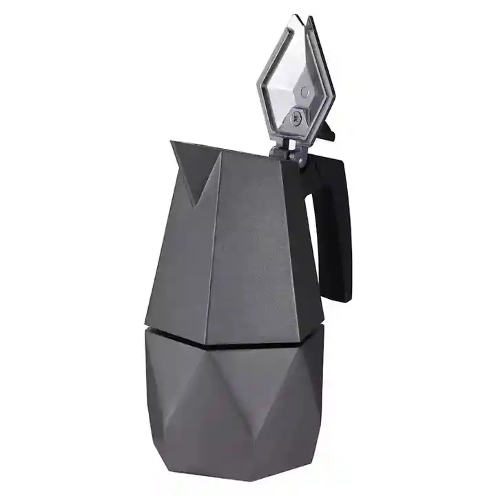 Cafetera Moka Con Mango De Madera 4 Tazas