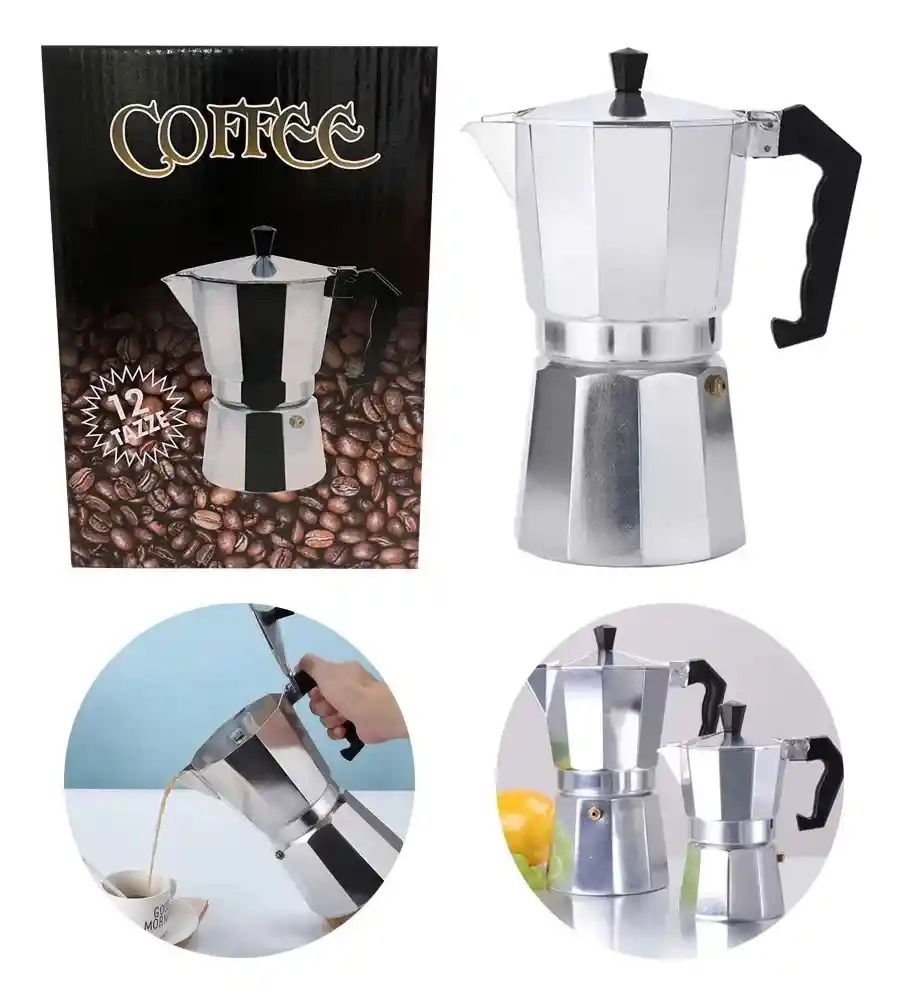 Cafetera Tipo Italiana Aluminio 12 Tazas Café Express