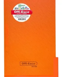 Carpeta Plástica Naranja , Tamaño Oficio