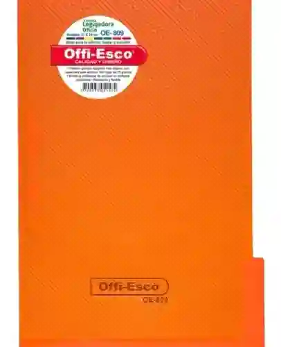 Carpeta Plástica Naranja , Tamaño Oficio