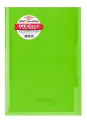 Carpeta Plástica Verde Claro , Tamaño Oficio