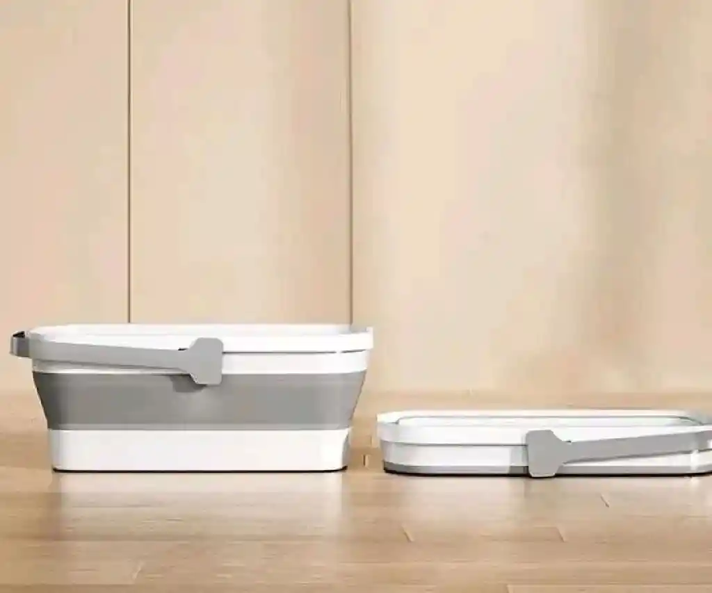 Cesta Balde Plegable Alargada Aseo Recipiente Limpieza Multiusos