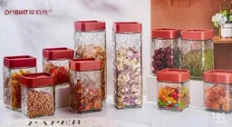 Organizador Condimenteros Cocina Vidrio Con Tapa Set X10