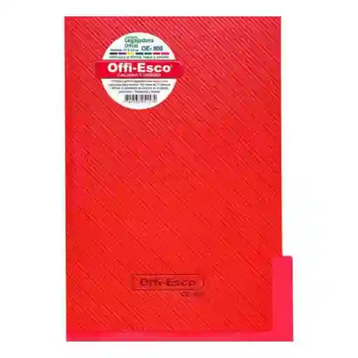 Carpeta Plástica Roja , Tamaño Oficio