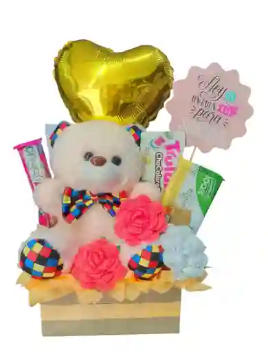 Caja Detalle Con Rosas Eternas Y Peluche Detales Para Mujer