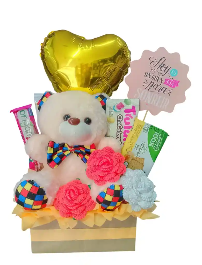 Caja Detalle Con Rosas Eternas Y Peluche Detales Para Mujer