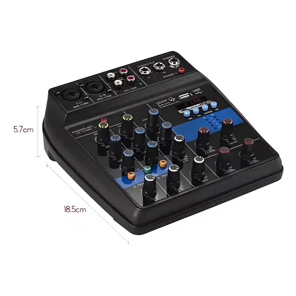 Mini Consola Mezclador Audio 2 Canales Wvngr F2-mb Mixer