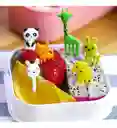 Palitos Palillos Tenedores Para Fruta Animalitos X10 Piezas