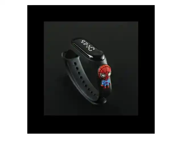 Reloj Digital Banda Silicona Para Niños Super Heroes