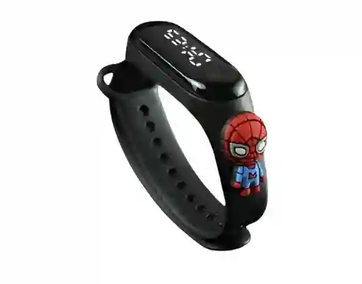 Reloj Digital Banda Silicona Para Niños Super Heroes