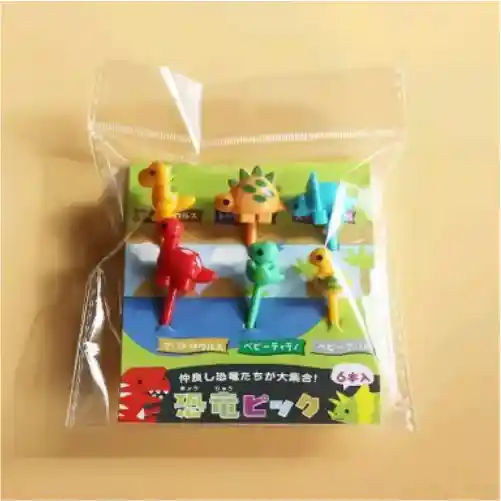 Palitos Palillos Para Fruta Animalitos Set X 6 Unidades