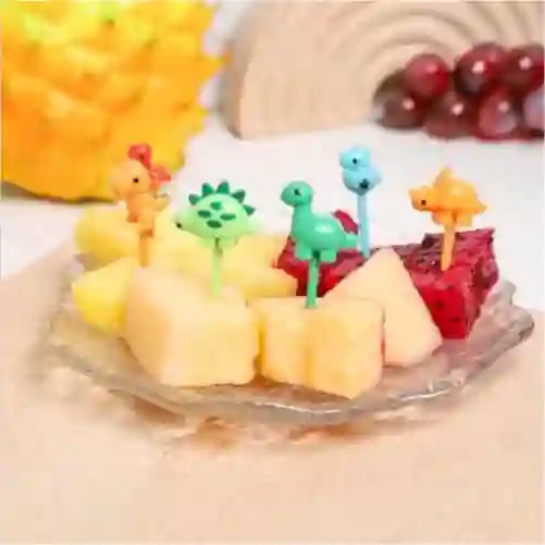 Palitos Palillos Para Fruta Animalitos Set X 6 Unidades