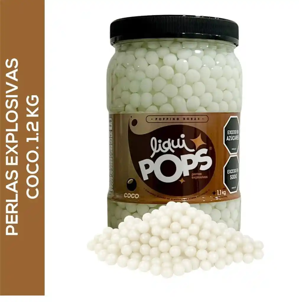 Perlas Explosivas Liquipops Sabor A Coco X 1100 Gramos