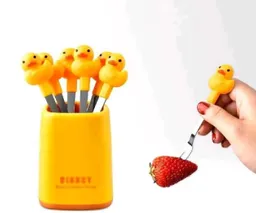 Set De Tenedores Para Fruta Pollito