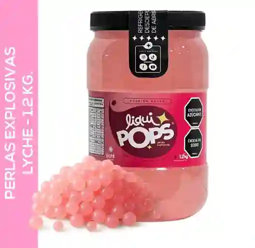 Perlas Explosivas Liquipops Sabor A Lyche X 1200 Gramos