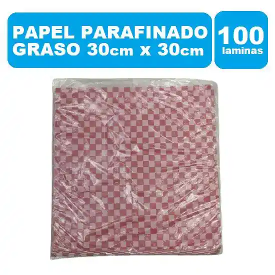 Papel Parafinado Graso Lamina 30x30cm Cuadros