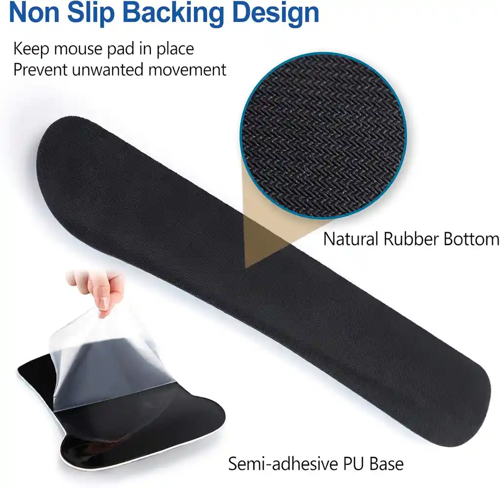 Apoyamuñecas Teclado Y Mouse Pad Memoria Ergonomica