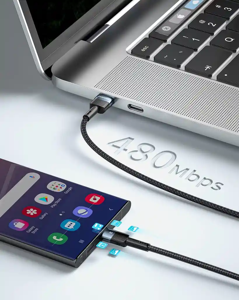 Cable Carga Macbook 66w Tipo C Carga Rápida 2m