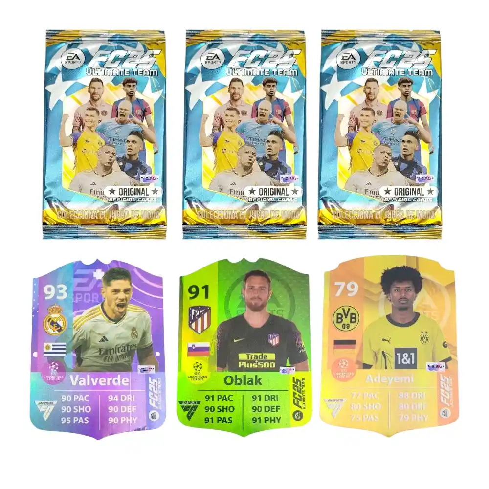 Set X 3 Cajas De Cartas Fútbol Fifa Fc25 Mobile Coleccionables