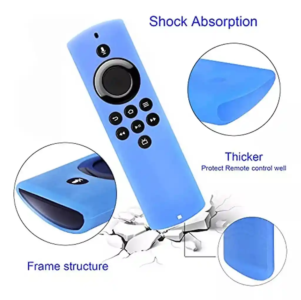 Funda Forro Protector Control Amazon Fire Tv Stick Lite, Azul Luminiscente