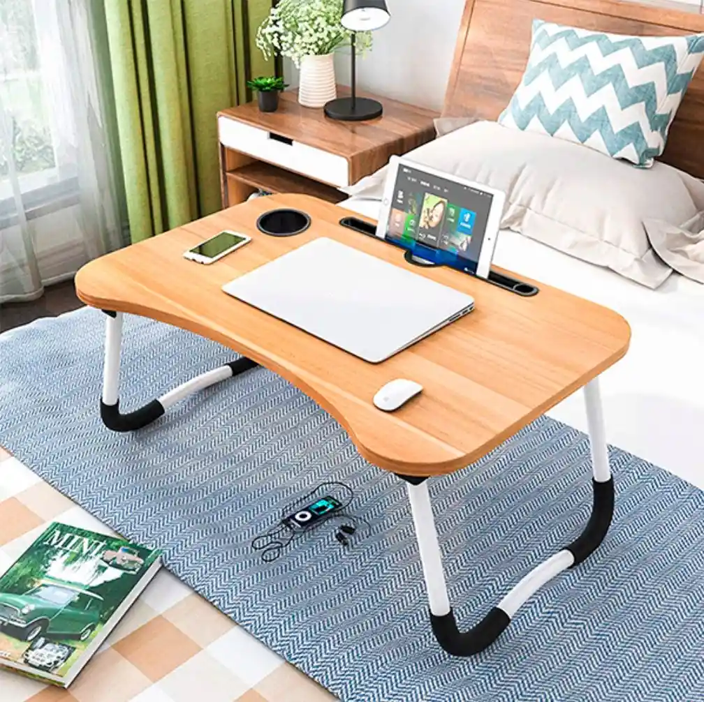 Mesa Portátil Para Laptop Con Cajón De Almacenamiento