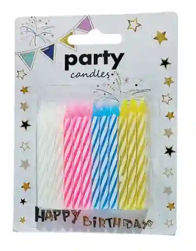 Velas Espiraladas Colores X24