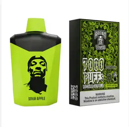 Snoop Dogg Vape 7.000 Puffs Desechable Es Un Dispositivo De Vapeo Desechable Manzana Verde