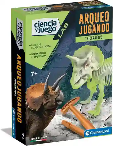 Juego Didáctico Arqueojugando Triceratops Fósil Para Niños