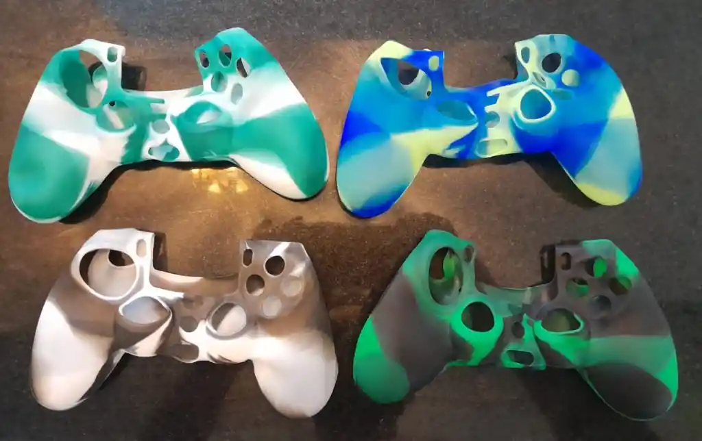 Funda Forro Protector Control Mando Ps4, Vetas Blanco/negro