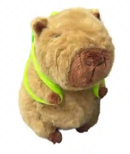 Peluche Capibara Chiguiro Con Maleta De Tortuga 25cm