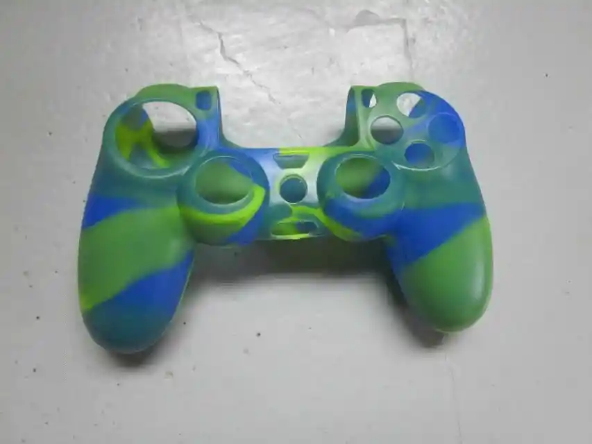 Funda Forro Protector Control Mando Ps4, Vetas Azul/amarillo