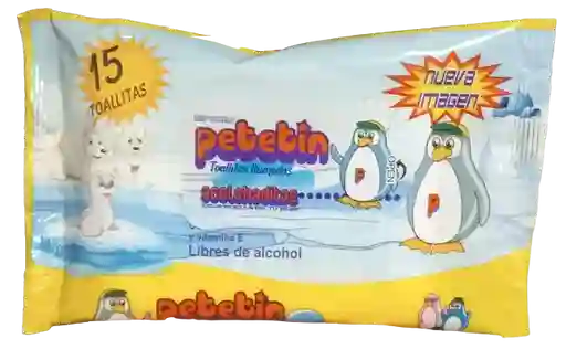 Pañitos Humedos Para Bebe, 0% Alcohol, 15 Unds - Petetin